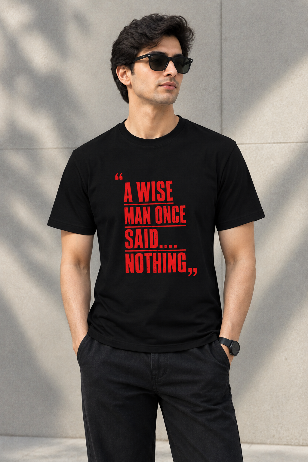A wise man  said NOTHING - Unisex T-shirt