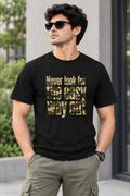 Never look for the easy way out - Black - Army - Camouflage - Unisex T-shirt