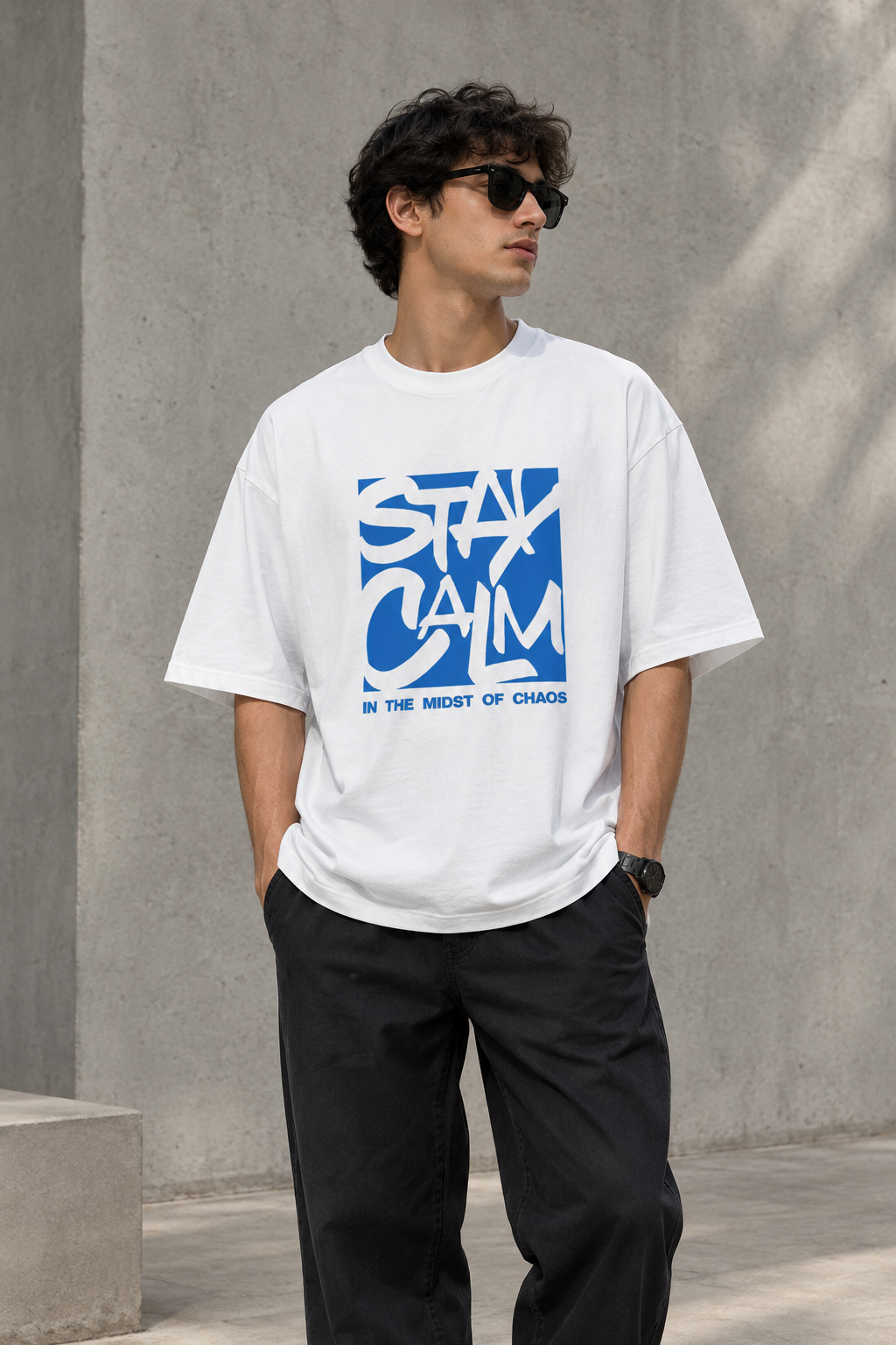Stay Calm - Unisex - Oversized T-shirt
