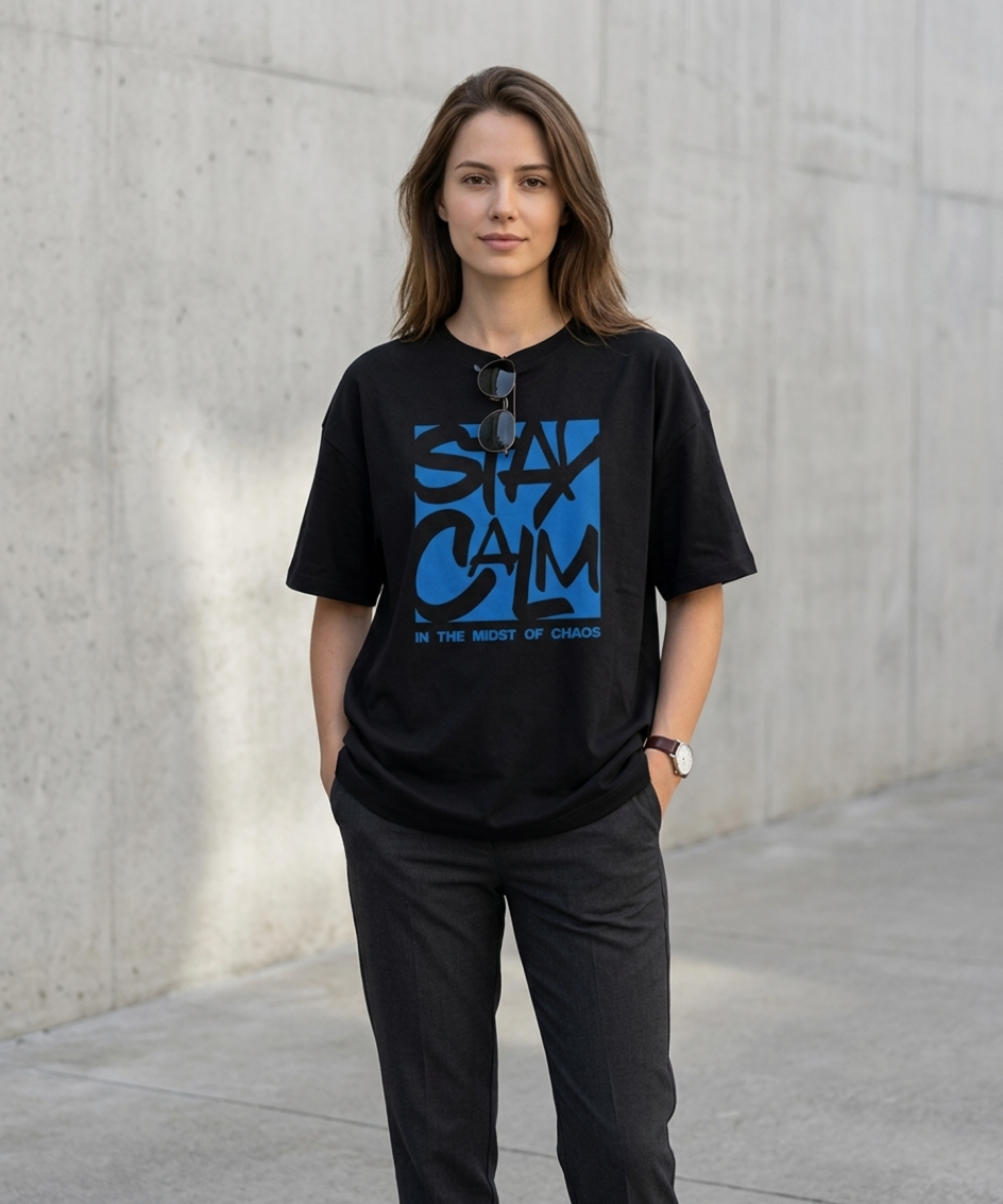 Stay Calm - Unisex - Oversized T-shirt